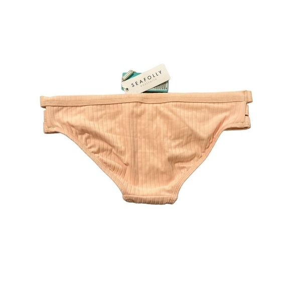 Seafolly Women's Swim Inka Rib Multi Strap Hipster Bikini Brief Size 8 Pink NWT - Picture 5 of 6